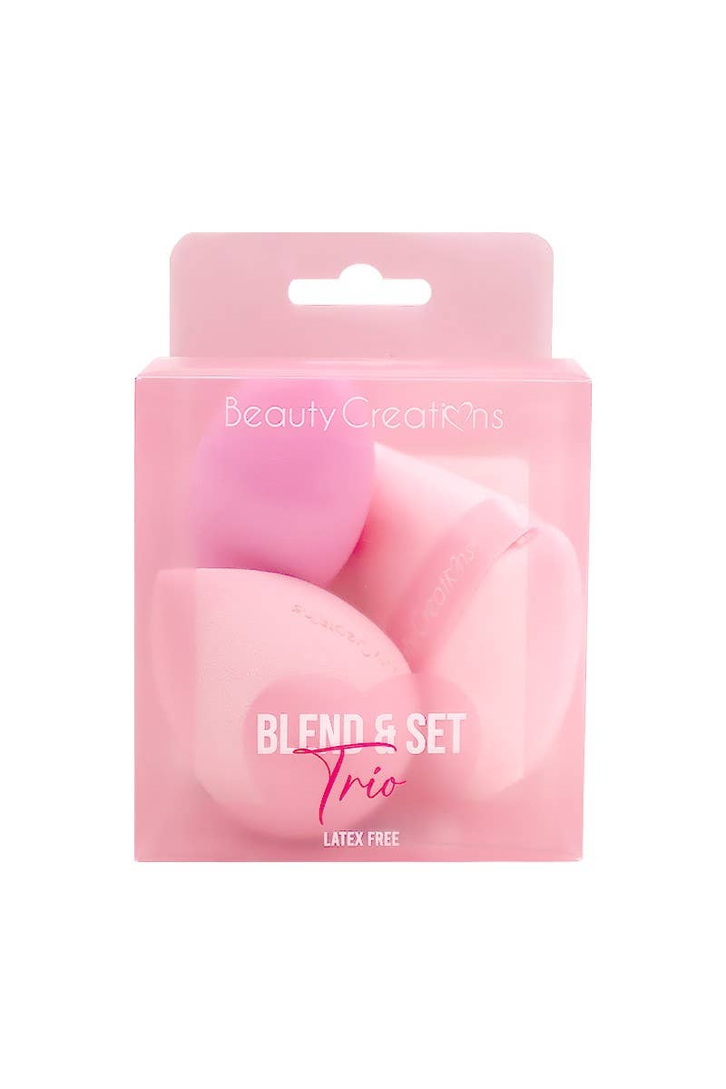 Trio de beauty blenders et houpette en velours