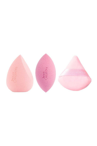 Trio de beauty blenders et houpette en velours