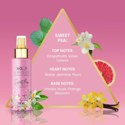 Brume Sweet Pea - Florale - Jasmin et vanille - 150ml