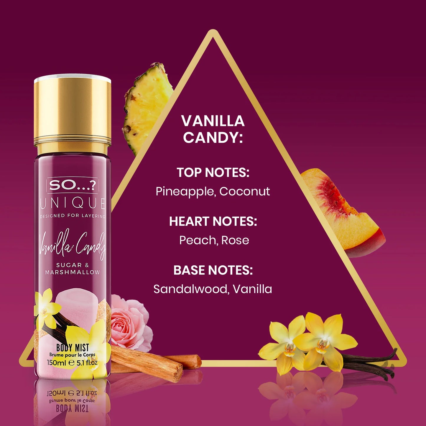 Brume Vanilla candy - Sucrée - Marshmallow et vanille - 150ml