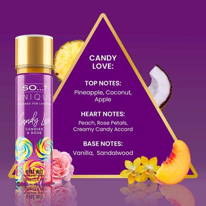 Brume Candy love - Sucrée - Bonbons, rose et noix de coco - 150ml