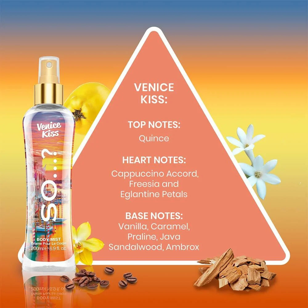 Brume Venice kiss - Florale et fruitée - Vanille, freesia et praliné - 200ml