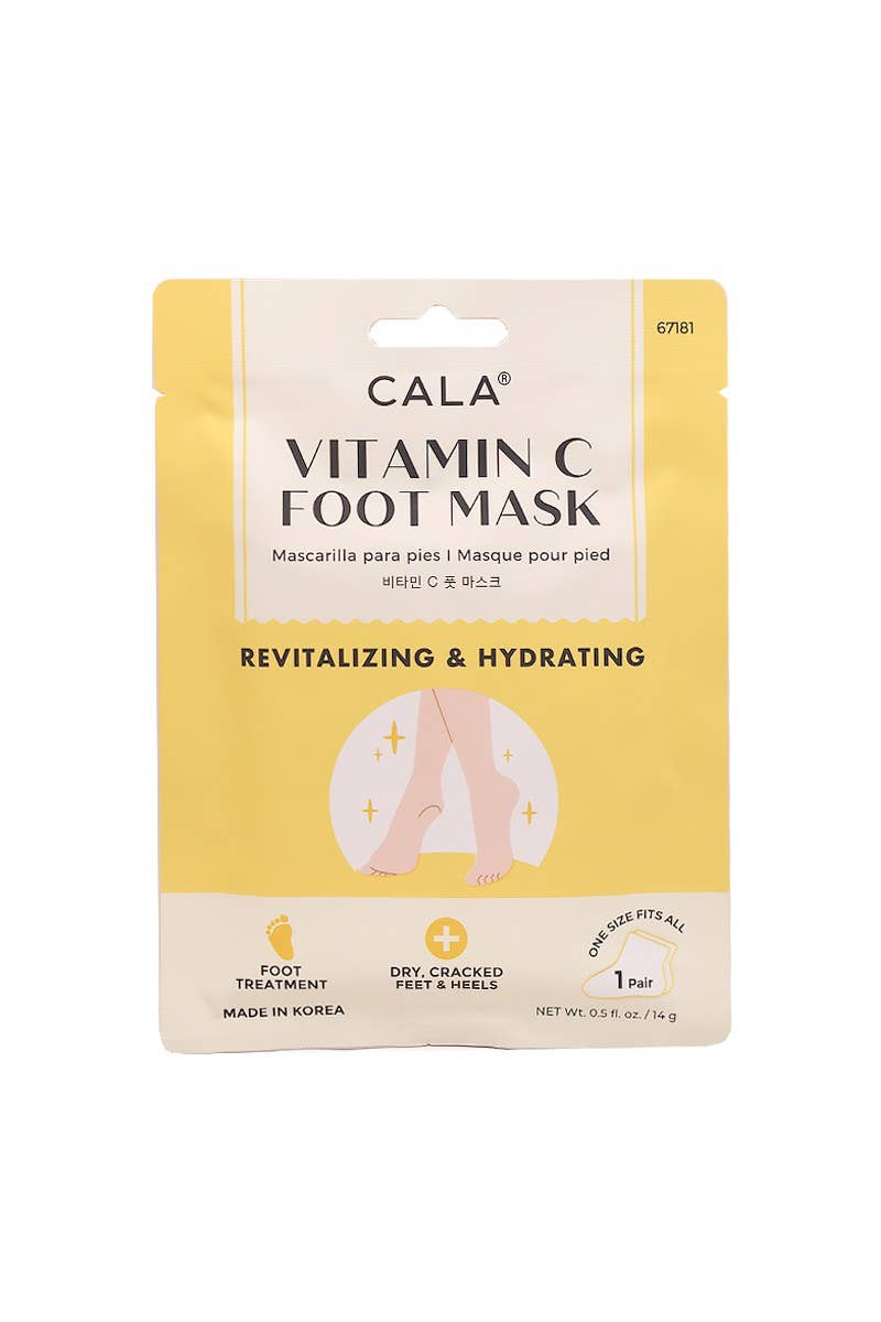 Masque hydratant pour les pieds à la vitamine C