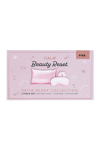 Ensemble de 3 pièces en satin pour le sommeil - Rose