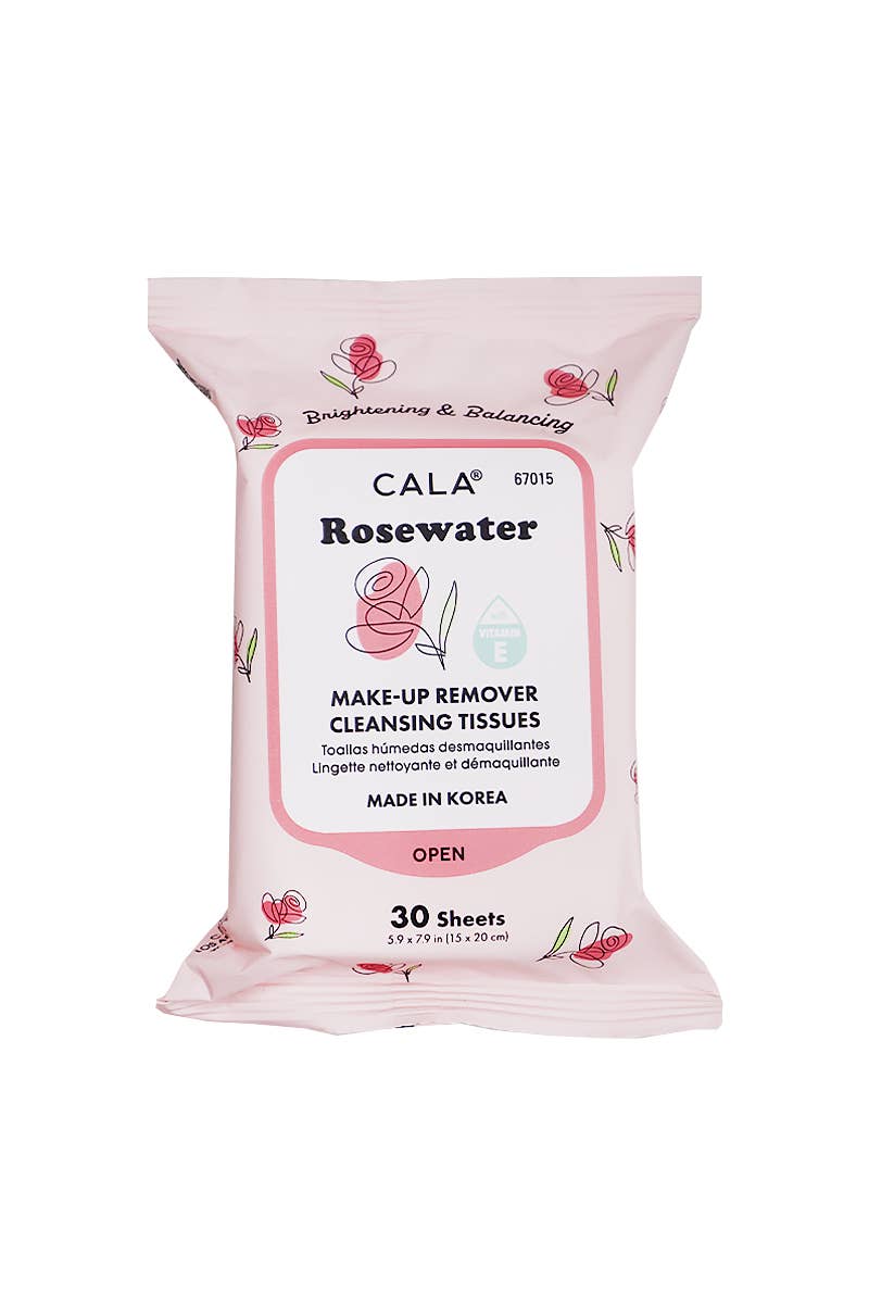 Lingettes démaquillantes à l'eau de rose