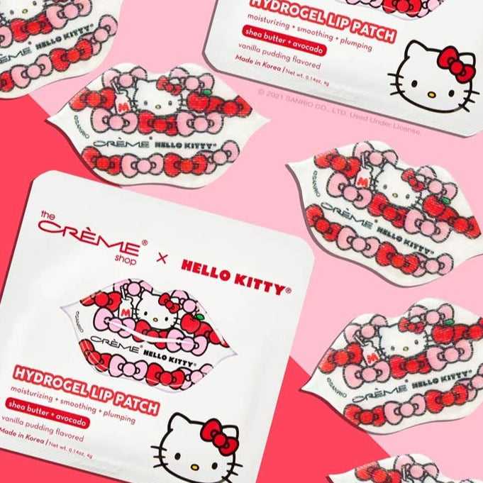 Patchs pour les lèvres en hydrogel Hello Kitty au pudding à la vanille